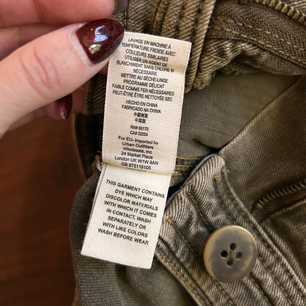 We The Free Distressed Mini Skirt Lennox Seamed Free People Brown Sz 25 - Picture 8 of 8